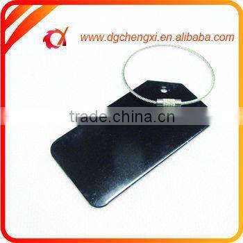 2015 Wholesale Stylish aluminum silver color Airplane Luggage Tags