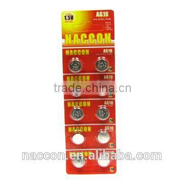 AG10 1.5v .72mAh Alkaline button cell battery