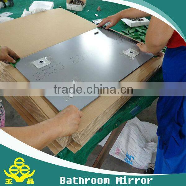 mirror with metal hangers custom made wall mirror ,bathroom hinged wall mirror