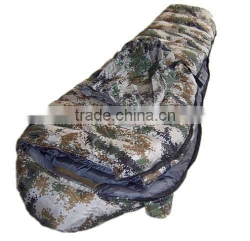 Mummy military duck down sleeping bags for 3 seasons camping