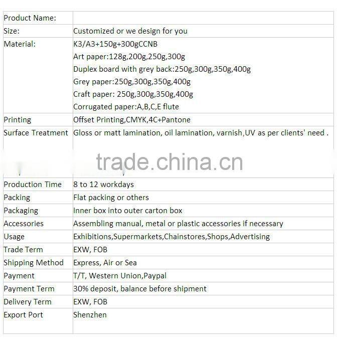 Trolley packing boxes , shopping trolleys & carts for exihibition paper trolley