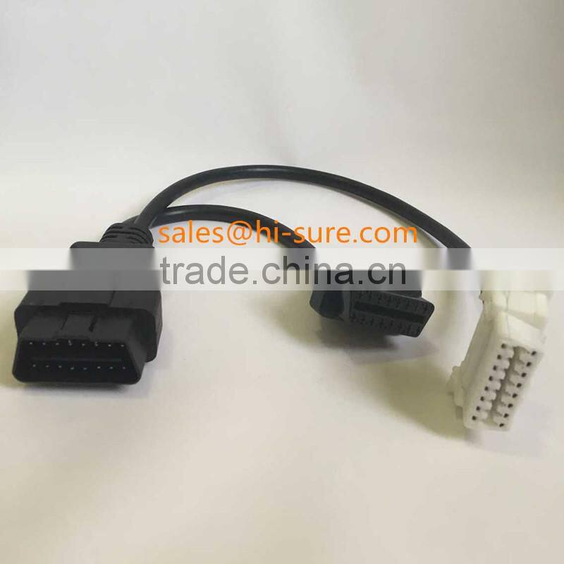 auto wire harness connector OBDII/OBD2 16 pin male and female connector for OBD2 scanner