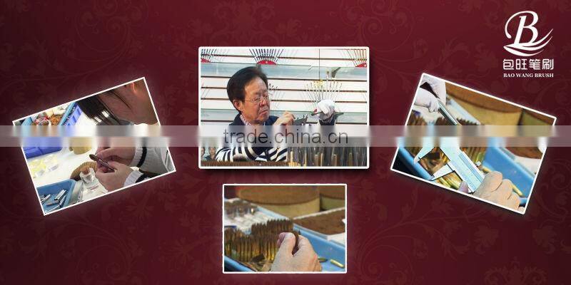 Professional pure bristle hair artists oil paint brush(flat)