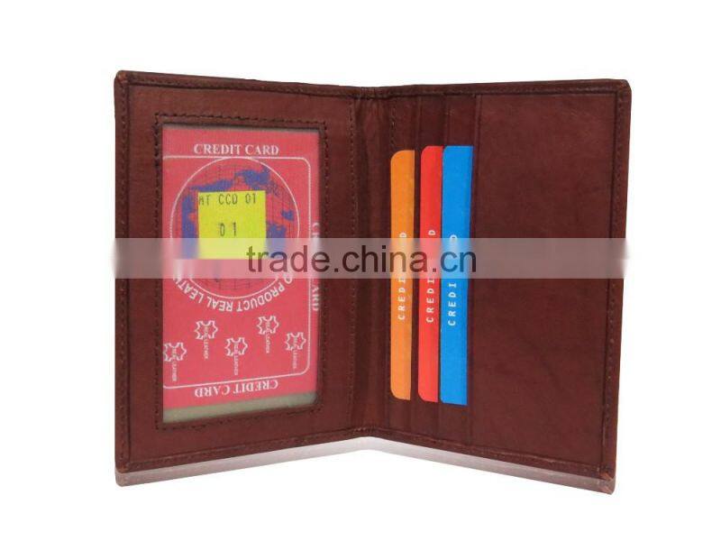 Leather products,business executive credit card,business card holder wallet in black genuine leather cheap price
