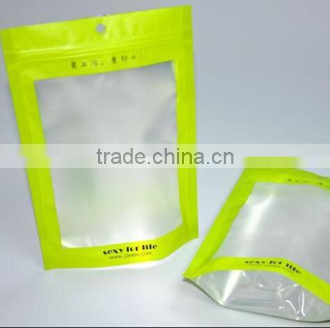 Three side sealed coffee bag with window with SGS certificate factory price up to 8 colors printing