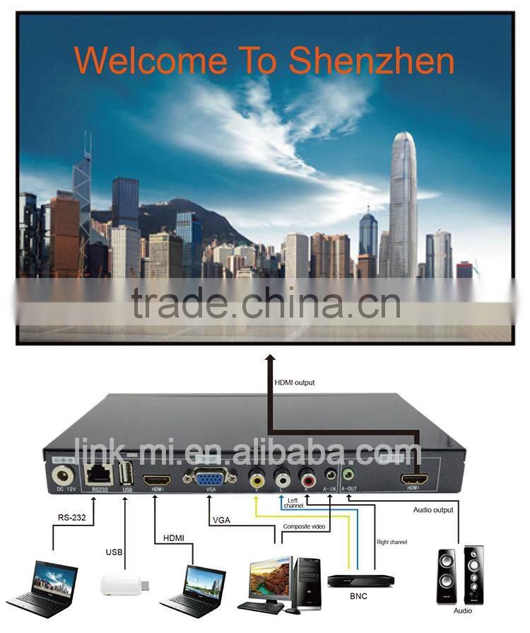 LINK-MI LM-WPS41 HDMI/VGA/USB/Composite Video 4 By 1 HD Video Mixer Controller