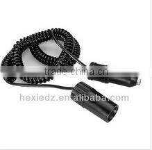 DC 12V Car Auto Push Button Cigarette Lighter Black with 38cm Cable