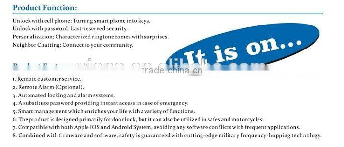 Access control security bluetooth card hotel safe door lock