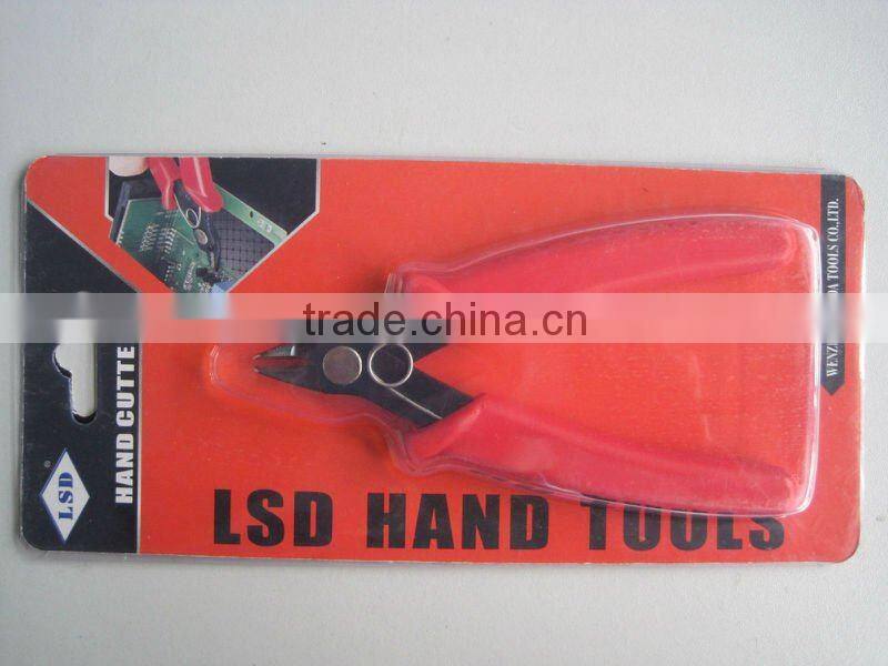Red Insulate Coated Handle Electrical Wire Stripper Cutter 5"