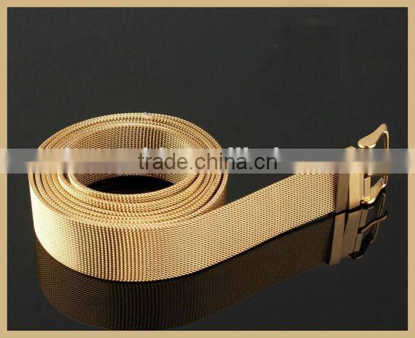 Top selling gold stainless steel women elastic waist belts