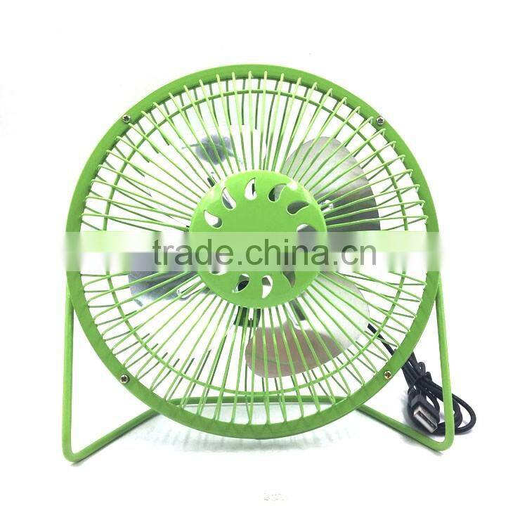 4"USB mini portable table aluminum core electric motor cooling fan for student