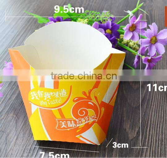 red Custom Printed Paper Fish and fried Chips paper Box