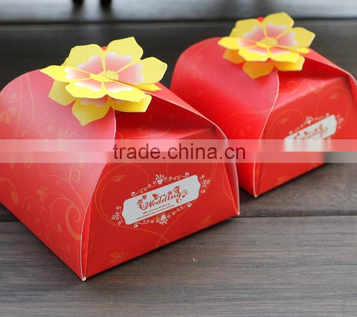 hottest selling China red Paper Gift Box candy paper box for wedding
