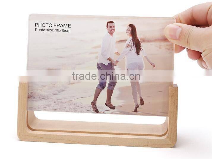 desktop acrylic wood photo frame