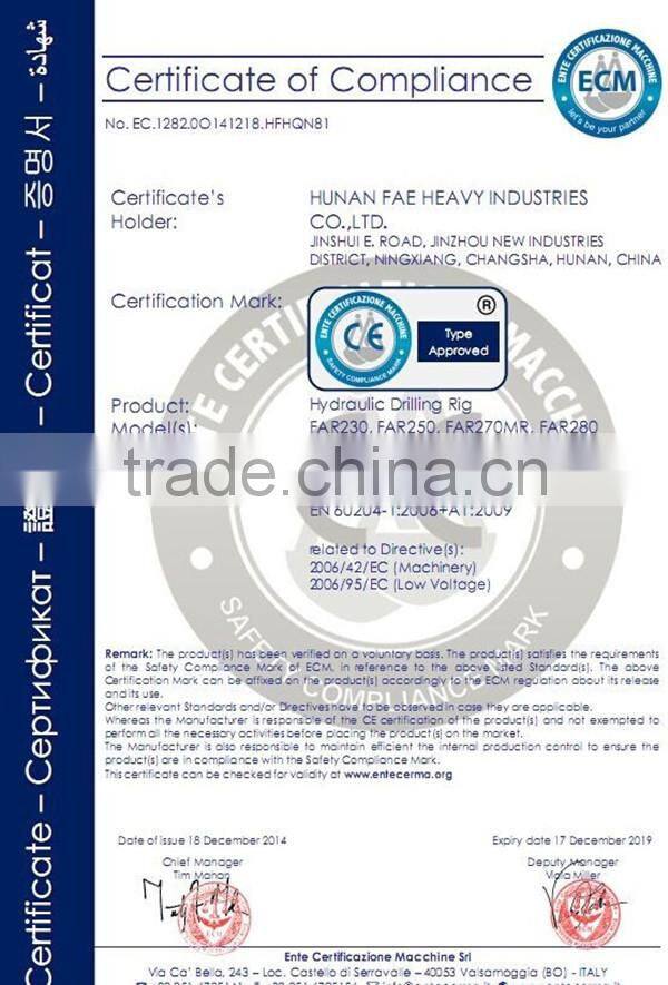 MOST Capable!!! Crawler Drill, FAR80 Hydraulic rotary drilling rig with long Spiral