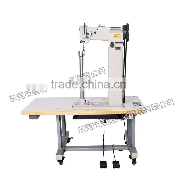 high post-bed single needle compound feed sewing machine 8703 for suitcase
