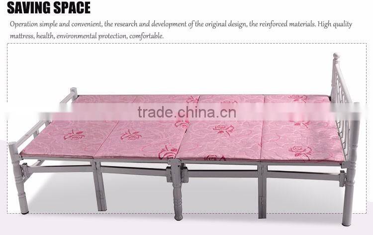 Pink folding metal single beds for sale