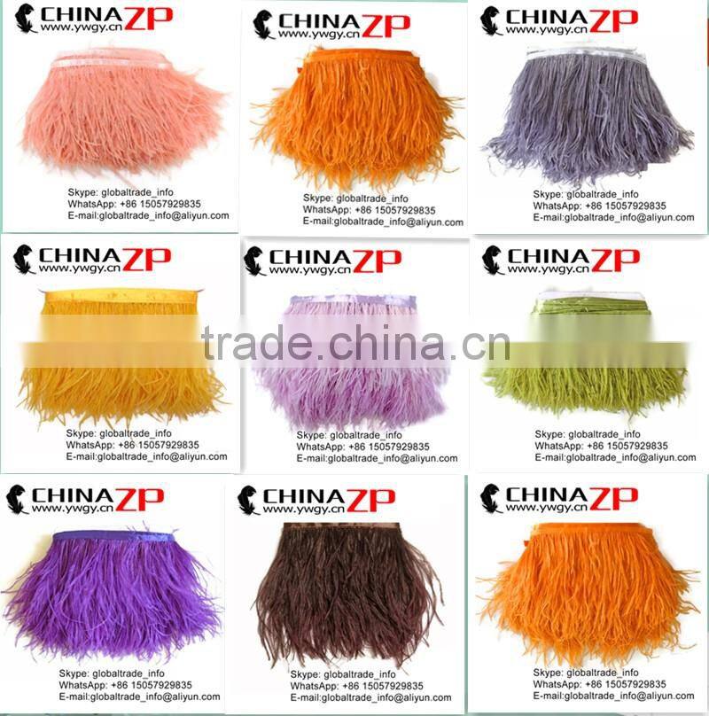 ZPDECOR No.1 Feather Supplier Feather Size 15-20 cm Beige Ostrich Feather Fringe