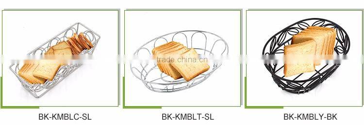 Factory manufacture scroll shape metal wire home kitchen bread basket