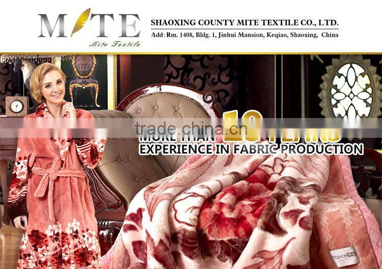 jacquard knit coral fleece for bathrobe Solid color polyester Jacquard flannel fleece for blankets china