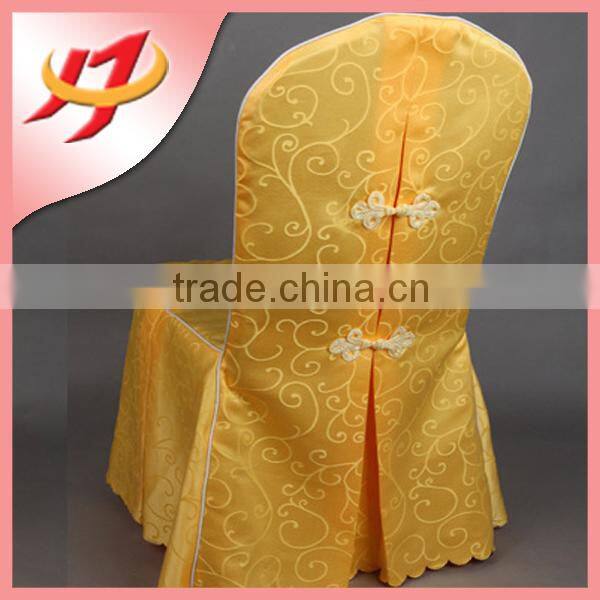 wholesale cheap fancy universal banquet chair cover for wedding Hotel, jacquard round back chair covers