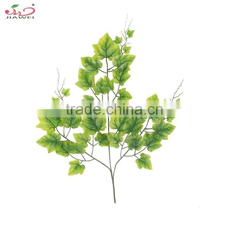 cheap factory wholesale fabric decorative artificial green grape branches and leaves/leaf
