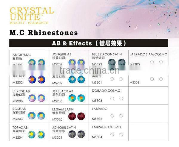 Flat back rhinestones Blue Zircon