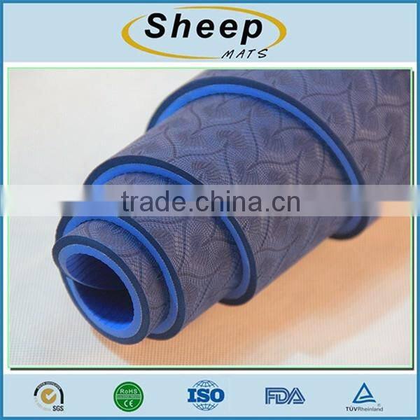 Custom embroidery logo anti slip soft gym sports mat yoga