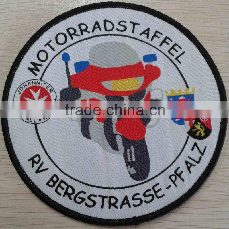 iron on fabric woven patch/badge for garment