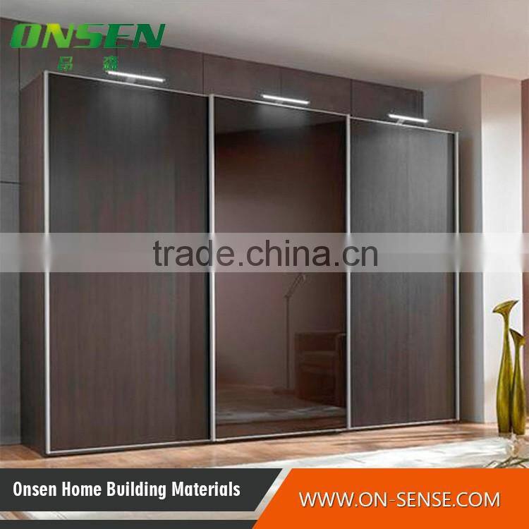 Modern laminate glossy melamine bedroom wardrobe