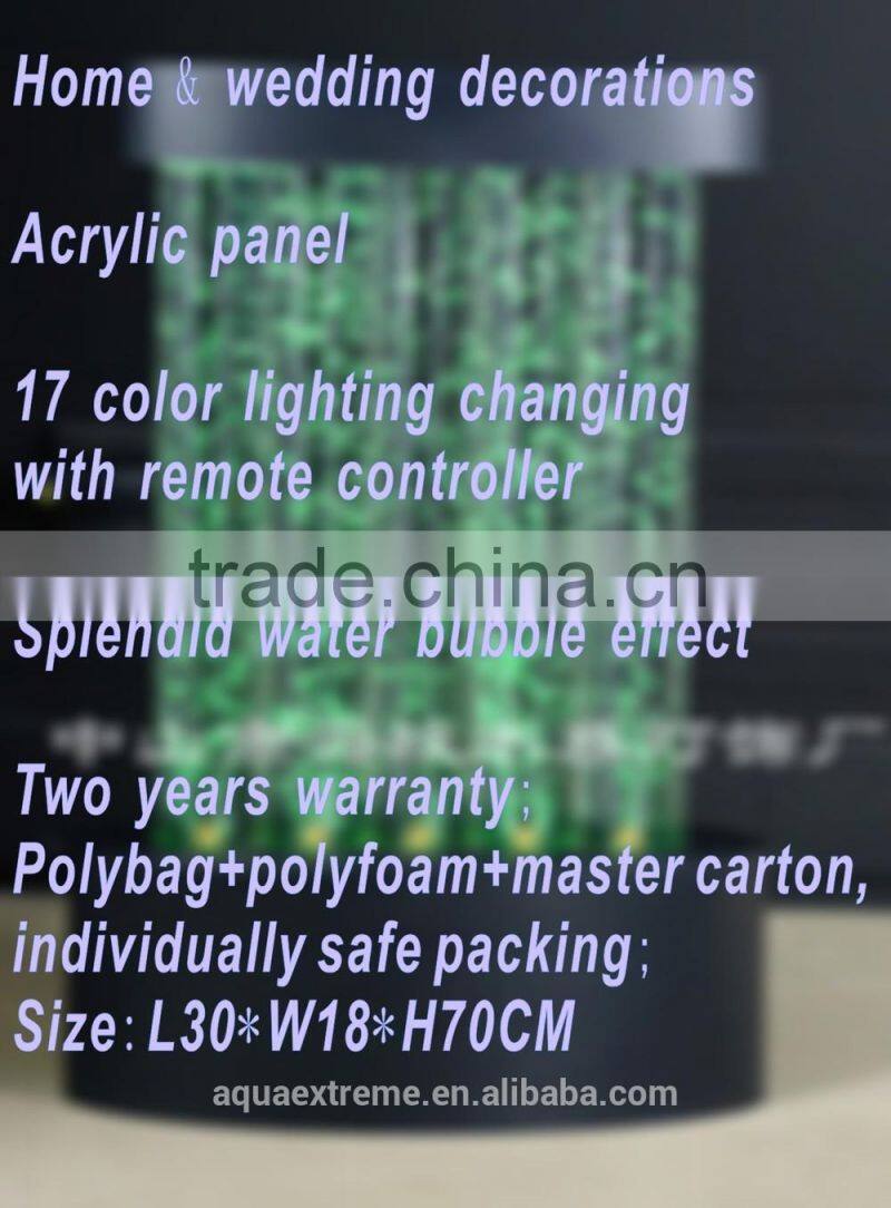 indoor color changing water faintain Led lighting water bubble decoration