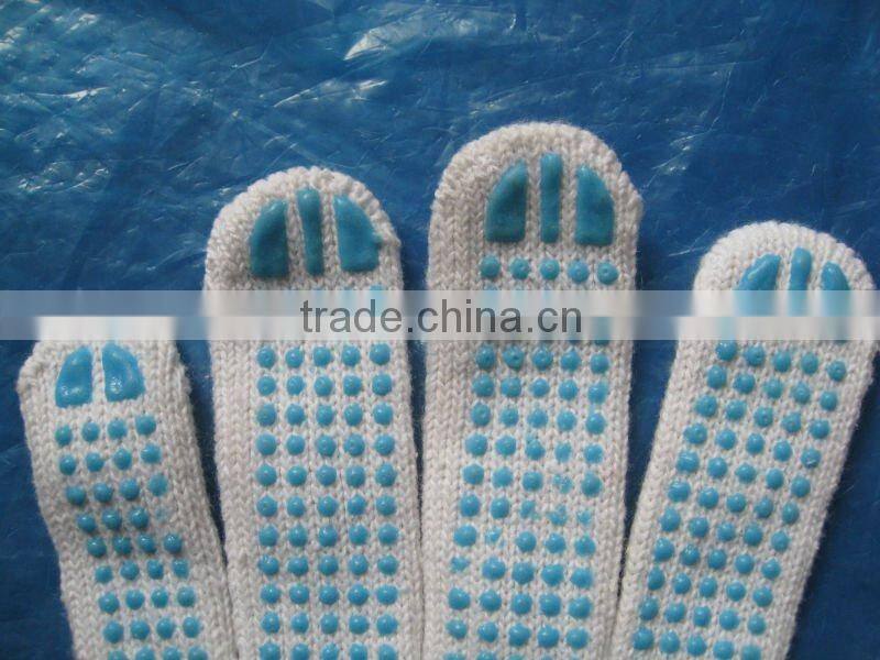 durable PVC dotted working gloves,polyester dots glovestton