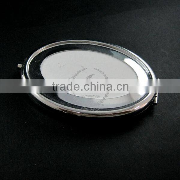55x81mm setting metal oval blank base bezel vintage style silver compact pocket mirror tray glass cabochon 1991020