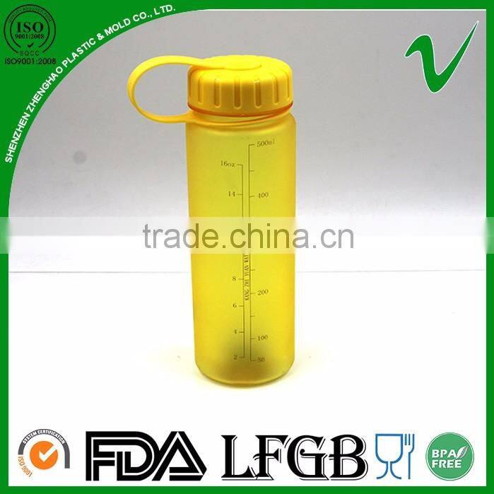 Tritan PCTG joyshaker cylinder clear empty 500ml plastic water bottle