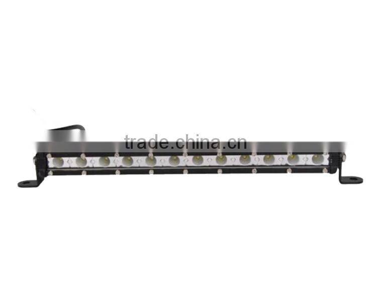 Auto parts auto accessories super slim LED light bar 36W single row led offroad light bar 12V 24V IP67 4x4 flood spot beam
