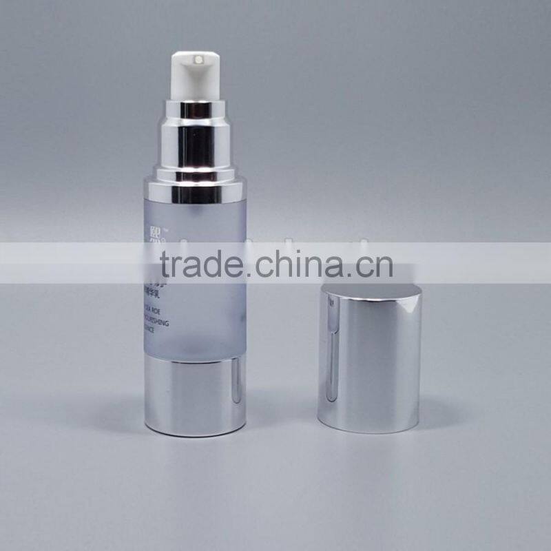screen printing surface handling and cosmetic bottles skin care use plastic cosmetic airless pump bottles