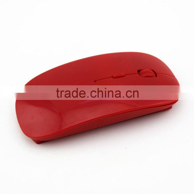 5 colors Ultra-thin Wireless mouse 2.4 GHZ usb Mouse Flat Optical Mouse