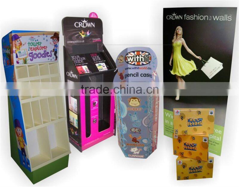 stationery cabinet/ cardboard floor stand display