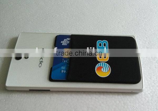 Custom private label 3m sticker smart wallet mobile card holder