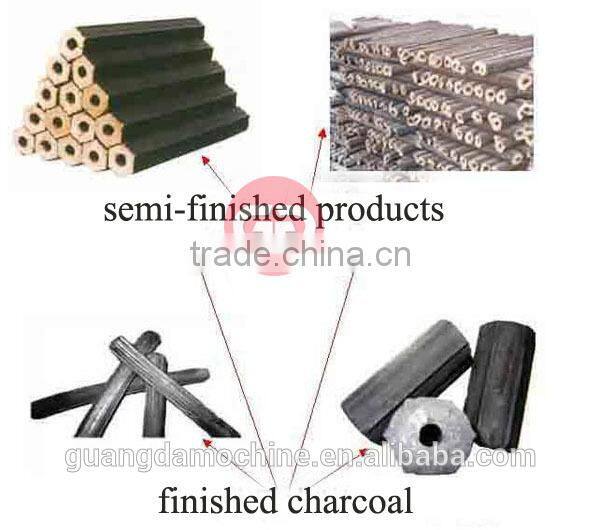 Rice husk/ sawdust / wood charcoal making machine plant