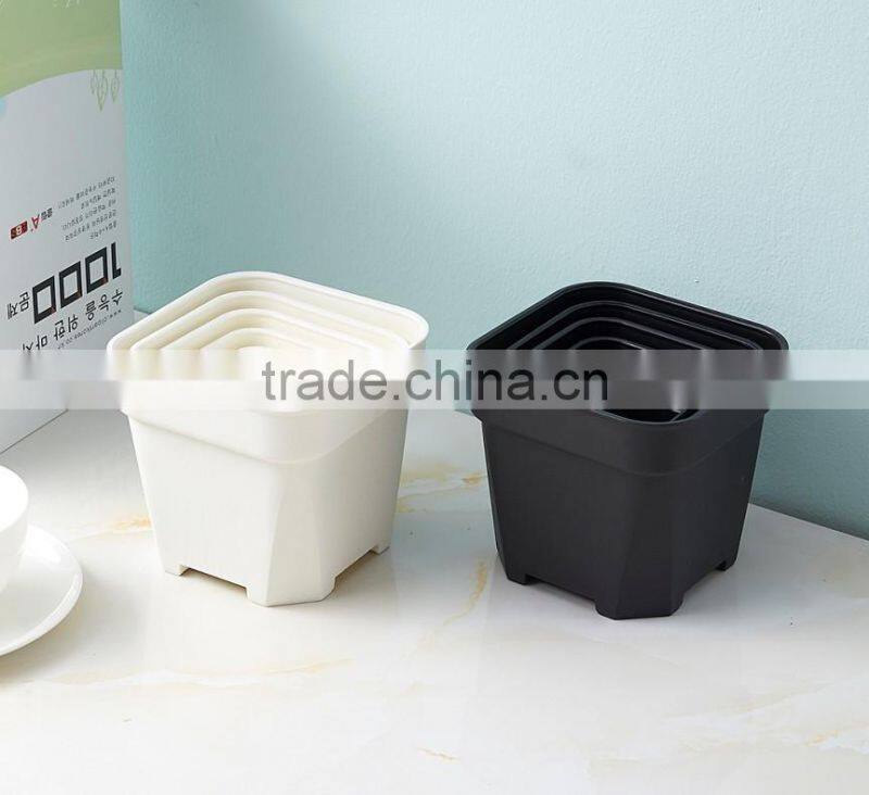 free samples Small Flower pot Gardening Mini Plastic Pots Square Flower Bonsai Planter Nursery Pots 10.5*9.6cm