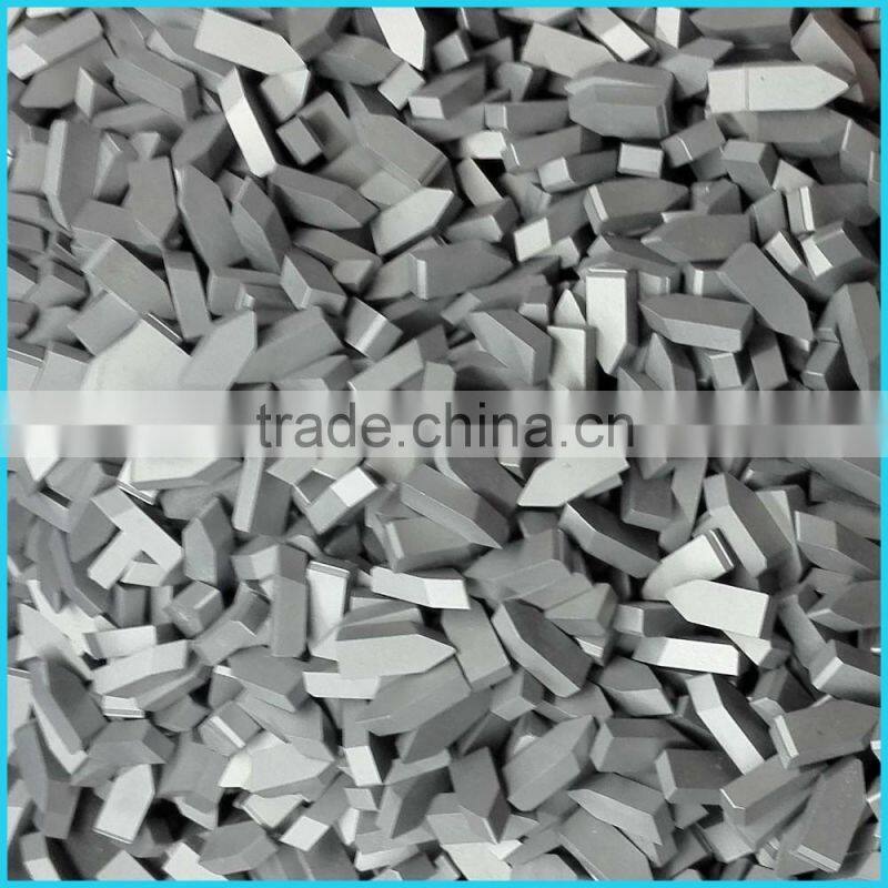 YG6 carbide tips fro cutting plastic resin buttons