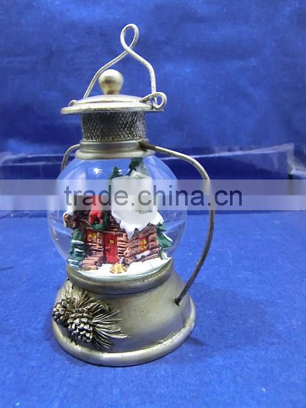 Resin Christmas House Lantern Snow Globe