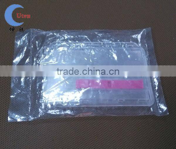 Clear Business Credit Card Holder with Red Slider