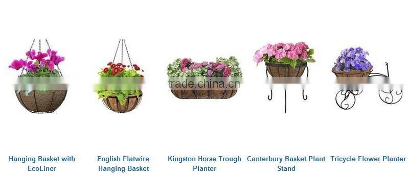 Handmade decorate flower basket plant fiber wall hanging planter