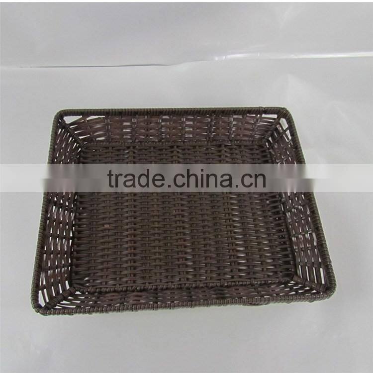 S&D Handweaved washable polywicker supermarket fruit display basket