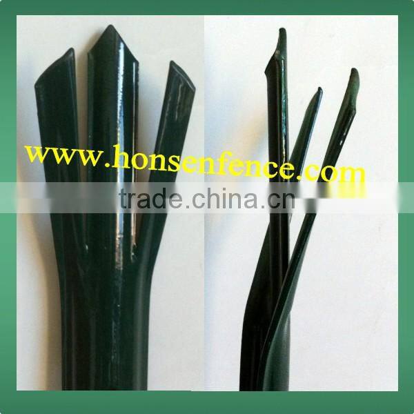 China supplier!! Green color steel plastic fence with 2.4M