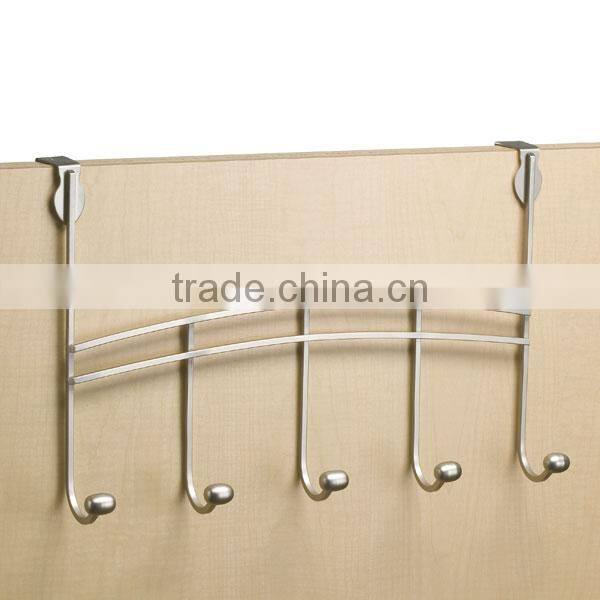 Chrome Wire Over Door 11 Hooks Organizer Rack