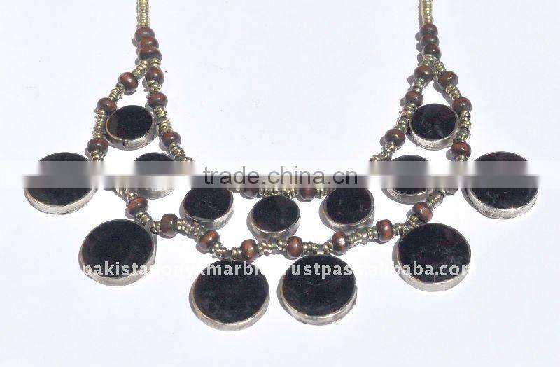 Ethnic Tribal kuchi afghan silver lapis neckleces Jewelry Kuchi nomads