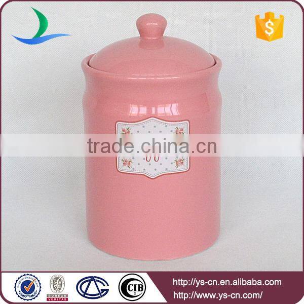 Wholesale ceramic biscuit tea sugar and coffe jars container sets
